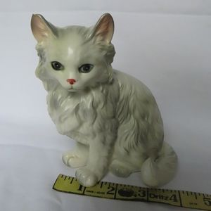 Vintage Lefton White cat figurine